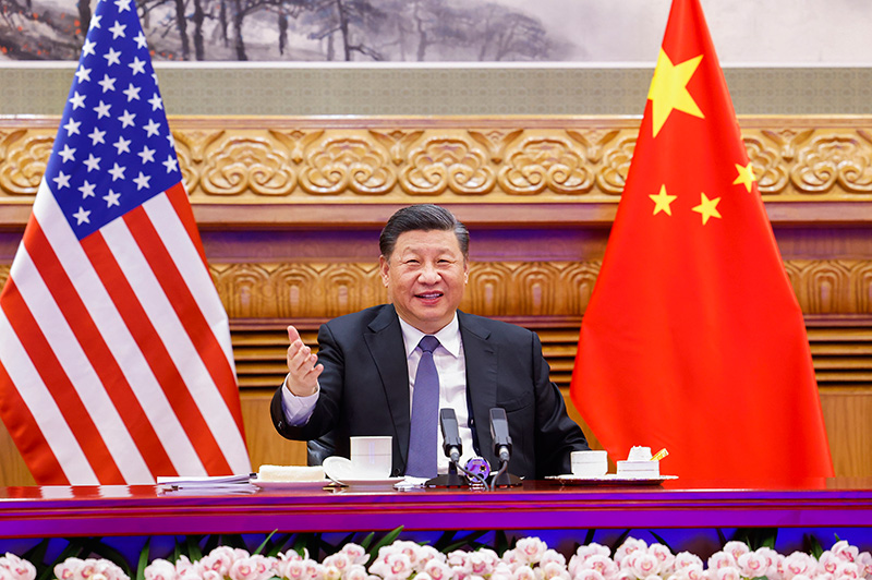 习近平同美国总统拜登举行视频会晤