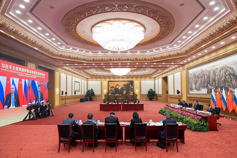 习近平同俄罗斯总统普京举行视频会晤