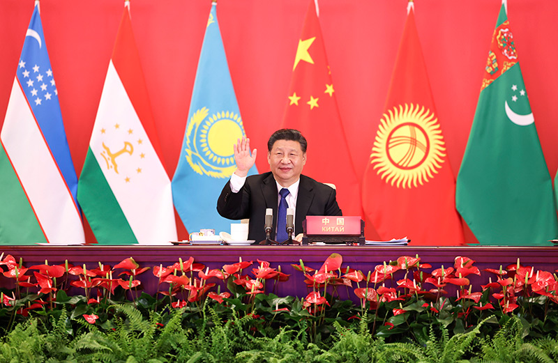 习近平主持中国同中亚五国建交30周年视频峰会