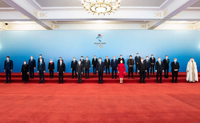 习近平和彭丽媛设宴欢迎出席北京2022年冬奥会开幕式的国际贵宾