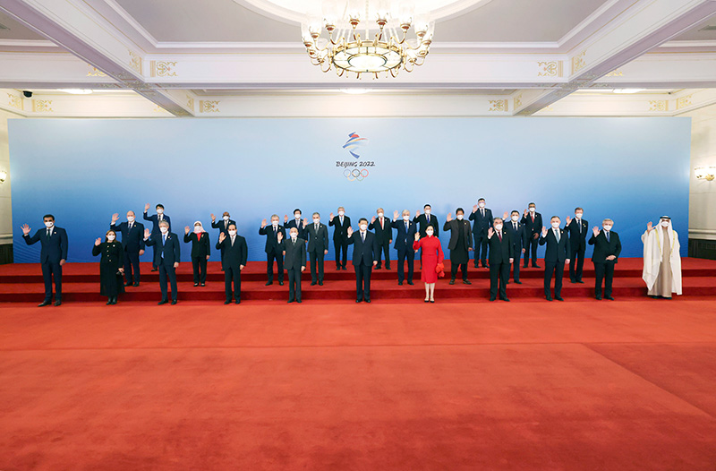 习近平和彭丽媛设宴欢迎出席北京2022年冬奥会开幕式的国际贵宾