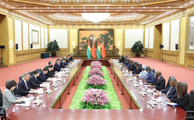 习近平同几内亚比绍总统恩巴洛会谈
