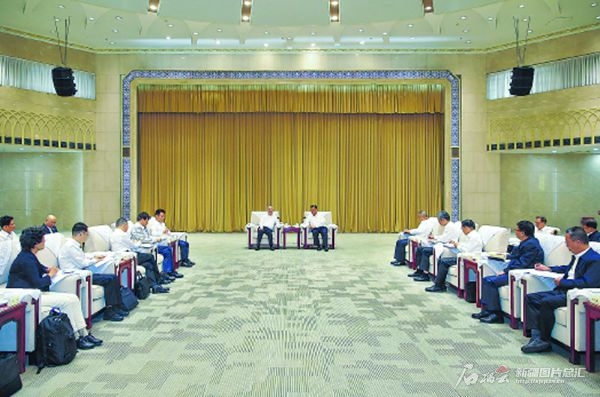 安徽省代表团来疆考察对接对口支援工作 马兴瑞王清宪艾尔肯·吐尼亚孜何忠友参加有关活动