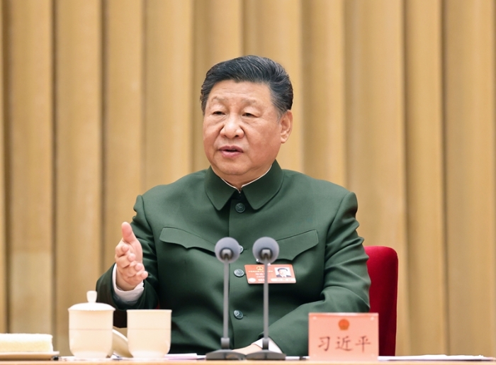 习近平在出席解放军和武警部队代表团全体会议时强调 落实高质量发展要求 实现我军建设“十四五”规划圆满收官