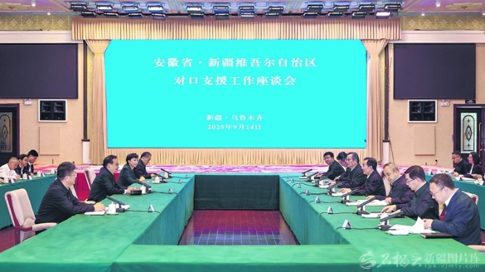 安徽省党政代表团来疆考察对接对口支援与合作发展工作 梁言顺陈小江艾尔肯·吐尼亚孜何忠友参加活动